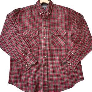 Outdoor Exchange Red Green Plaid Flannel Shirt Lined Christmas Holiday GORPCORE